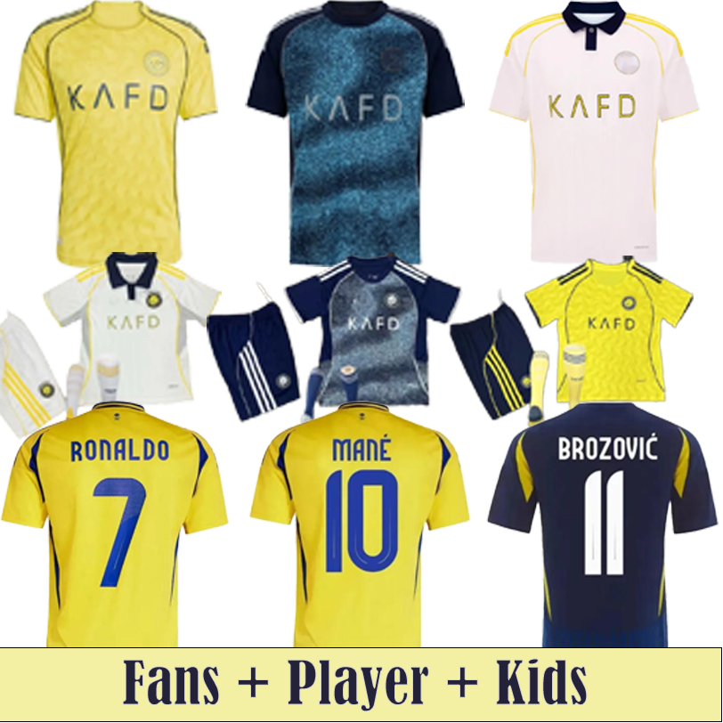 4XL al nassr 25 26 soccer jerseys shirts OTAVIO 25 LAPOTE 27 BROZOVIC 77 RONALDO 7 MANE 10 BENTO JoAo FElix AI NASSR 2024 2025 2026 football Home Third Kids socks uniform