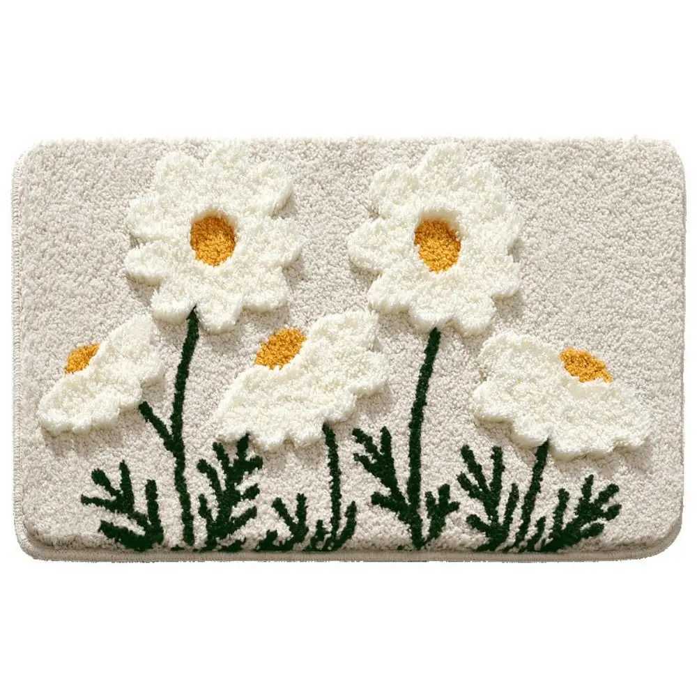 Small Fresh Floral Bathroom Floor Mat Non-Slip Soft Durable Absorbent Floor Mat 3050cm Carpet Bathroom Entrance C251103