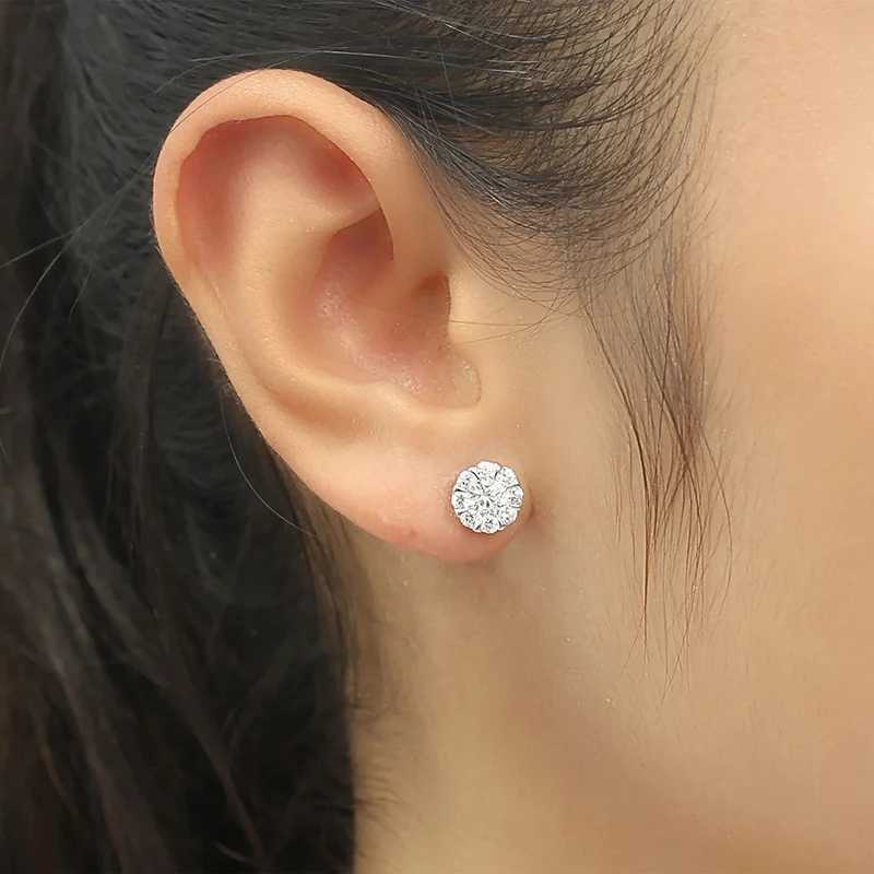 Huitan white/blue/red/green cubic zirconia earrings suitable for womens daily earring temperature female accessories fashionable jewelryT250402