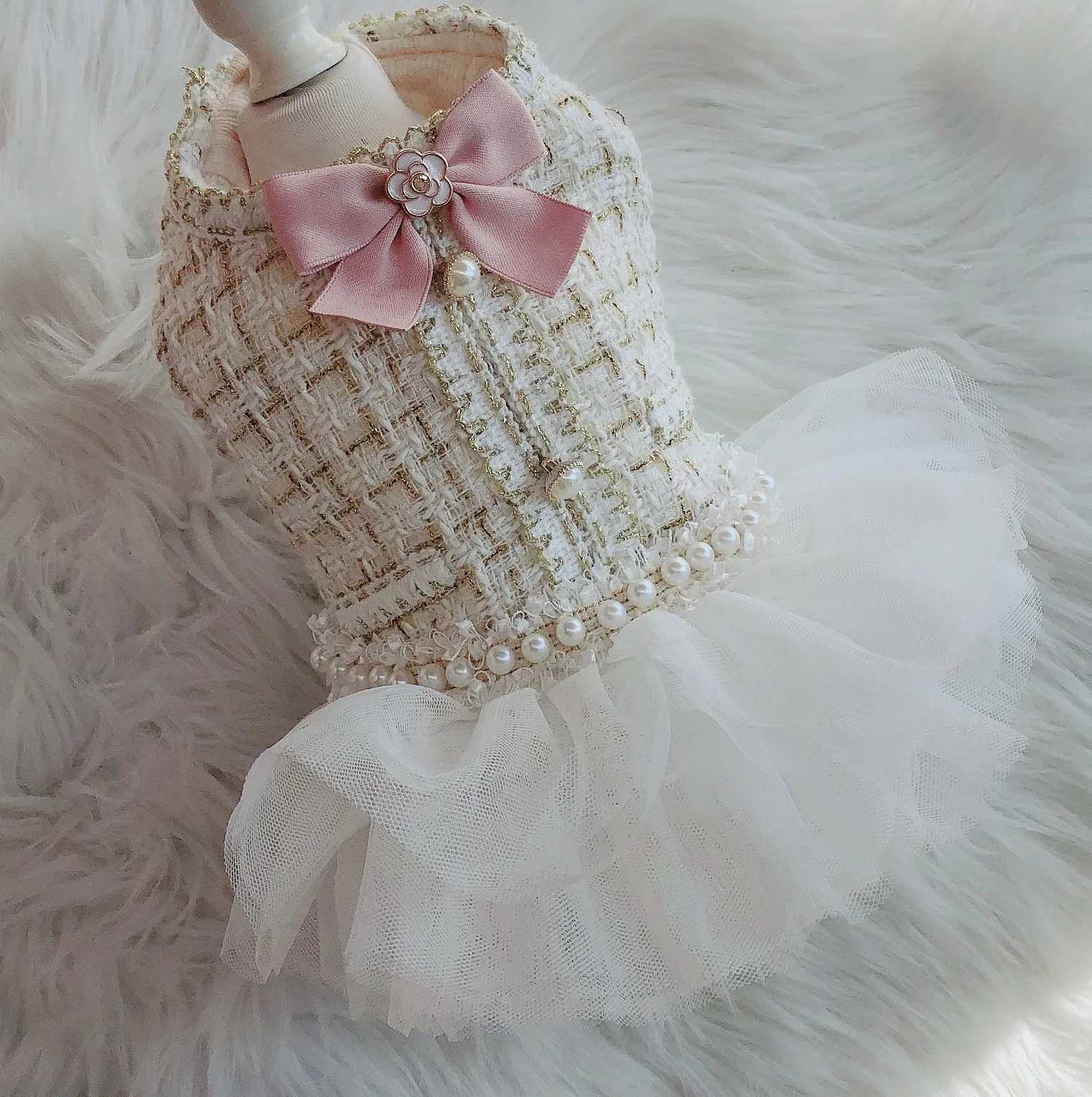 Princess Luxury Puppy Dog Dress Cat Coat Teddy Pet Fragrance Small Dog ClothesXJ251103