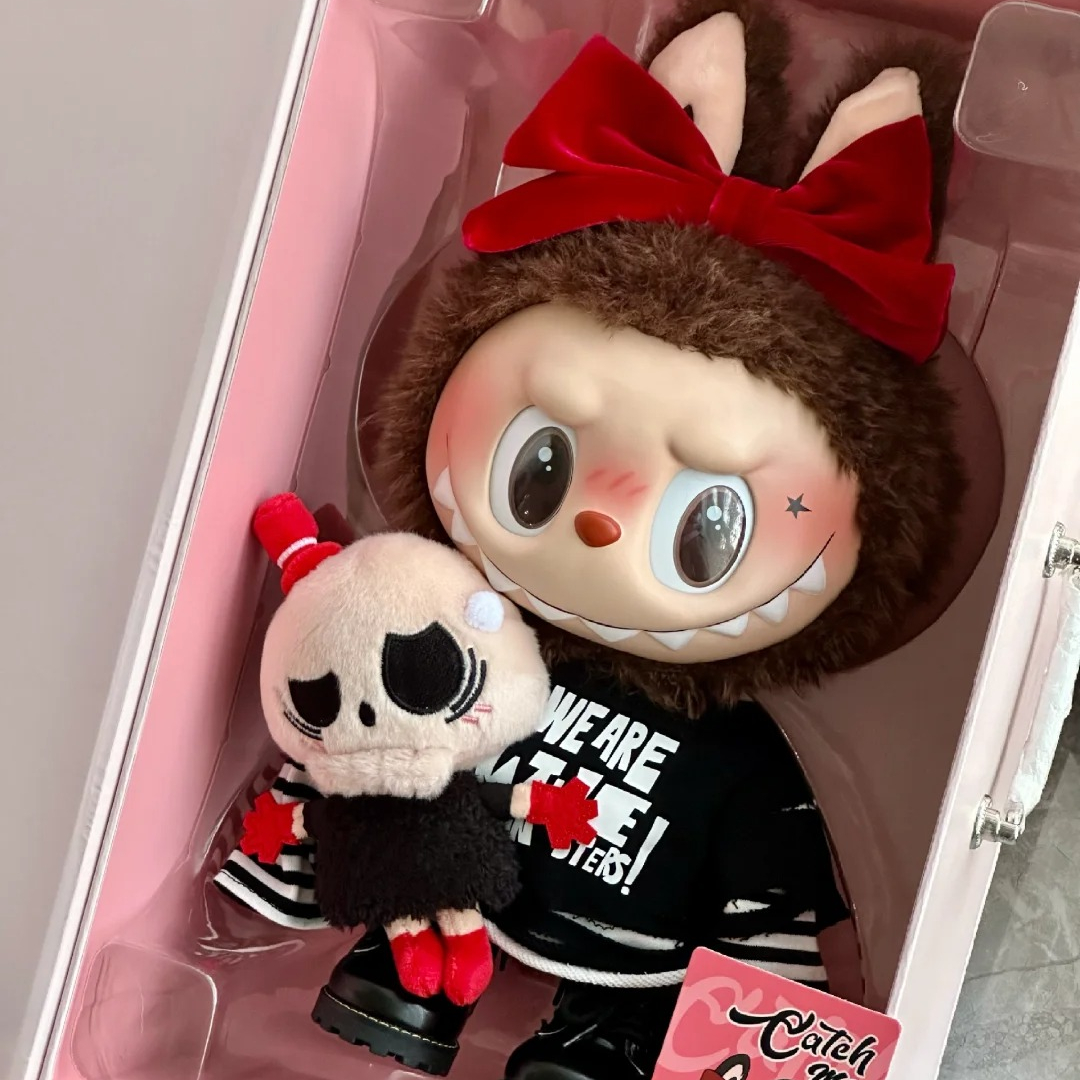 Labubu The Monsters Catch Me If You Like Me Series Black Pink Valentine's Day Figures Cute Vinyl Model Dolls Collectible Action Figurine Birthday