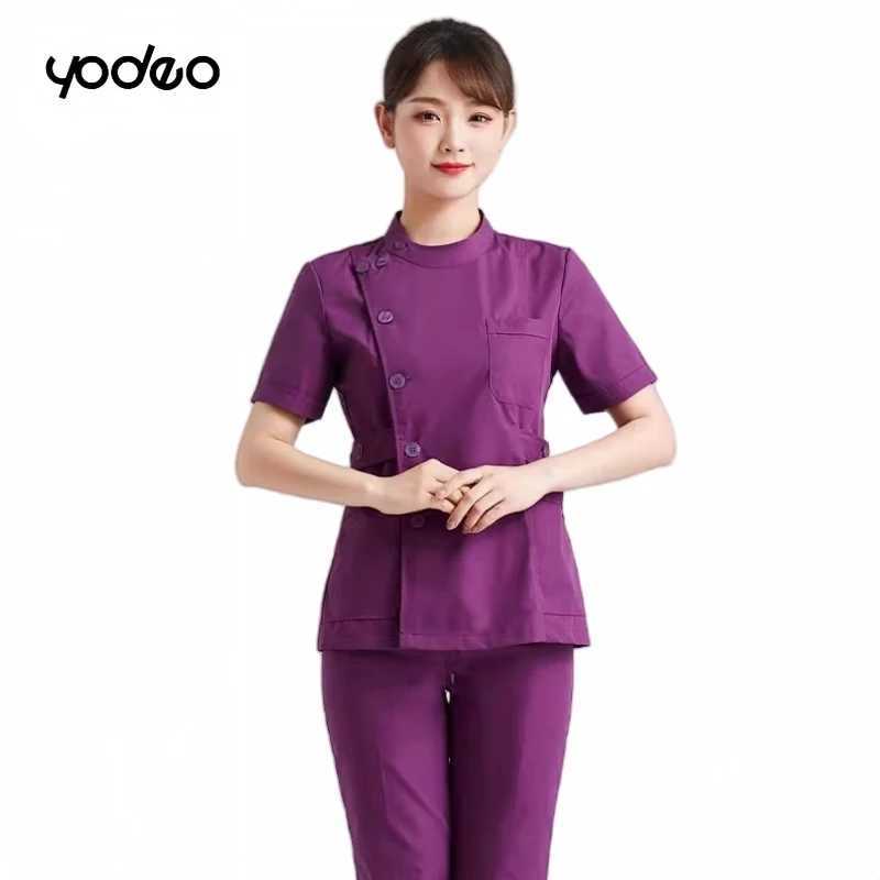 Hospital doctor nursing long sleeved split suit women men casual jogger suits nurse phary clothes clinical workwear J251103