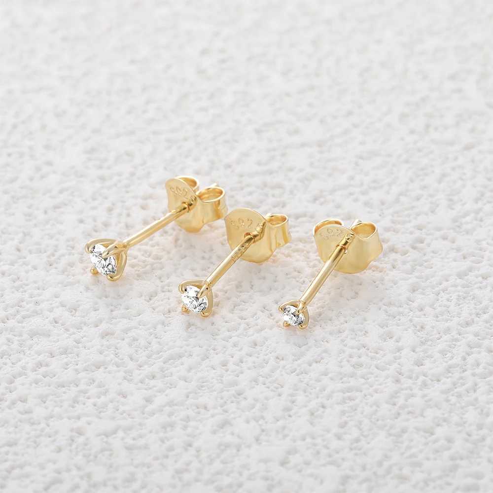 925 Sterling Sier m 0.3 Carat Cl Moissanite Diamond Earring Set Brilliant Stud Earrings For Wen 3Piece Set jewelryC250402