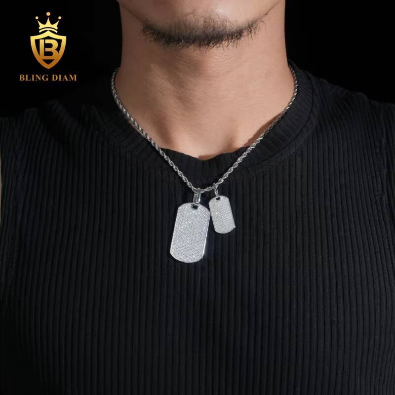 New Fashion Design Pendant Moissanite 925 Sterling Silver Hip Hop Iced Out Pass Diamond Tester Moissanite Pendant