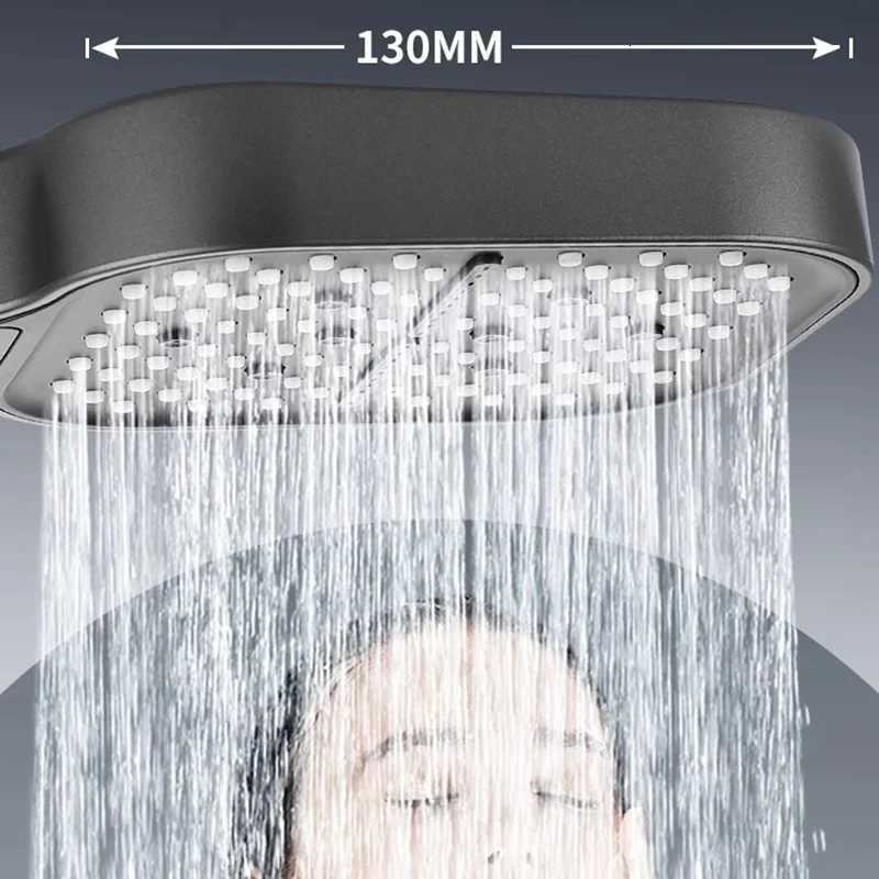 Large Shower 7 Modes Adjustable Shower Bathro Highpressure Watersaving Shower Mixer Nozzles Bathro Accessories Y251103