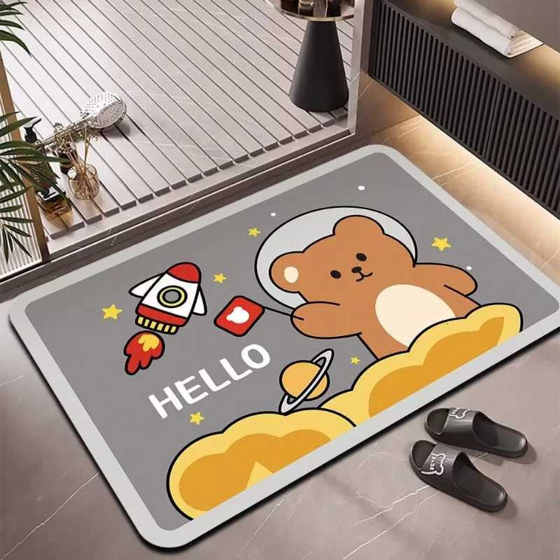 Diatom mud carpet bathroom absorbent floor mat Door mat Washing table Absorbent quick-drying non-slip foot mat Household C251103
