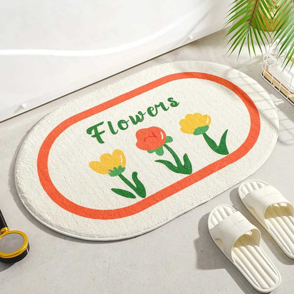 VIKAMA Ins Cute Carpet Bathroom Absorbent Anti Slip Mat Cartoon Flower Carpet Bathroom Anti Slip Mat Home Decoration C251103