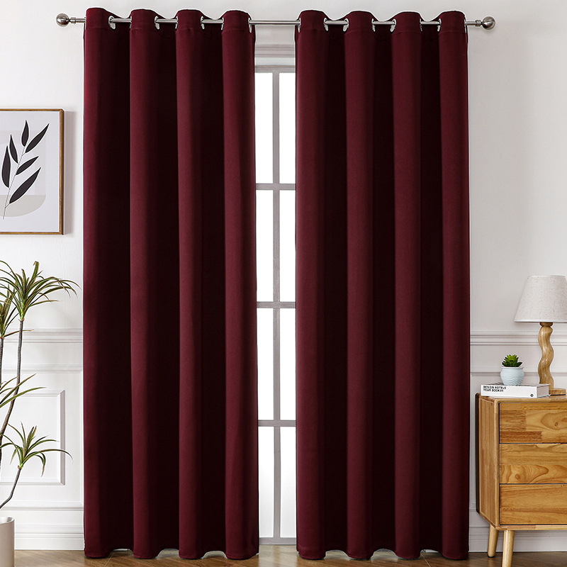 132cmx160cm Modern Solid Color Blackout Curtains for Living Room Bedroom Curtains for Window Treatment Drapes Curtain Finished Blinds