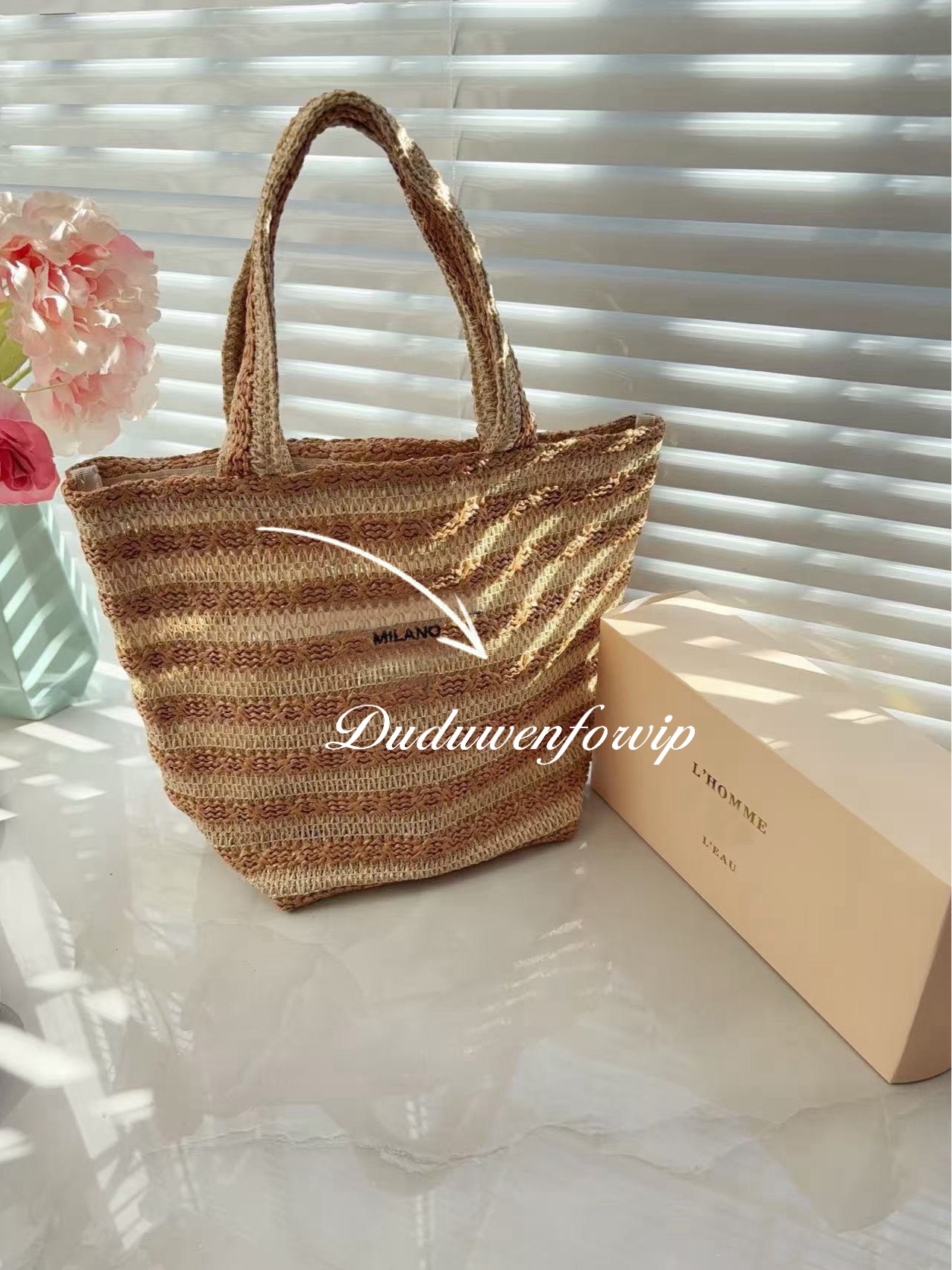 35X21X16CM Fashion P storage tote Shopping tote embroider Letters holiday Casual Handbag case