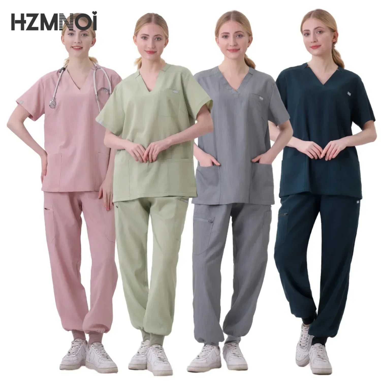 Medical Scrubs Uniform Women Scrub Sets Nursing Uniform Hospital Surgery Gowns Dental Clinic Beauty Salon Workwear Medical Set J251103