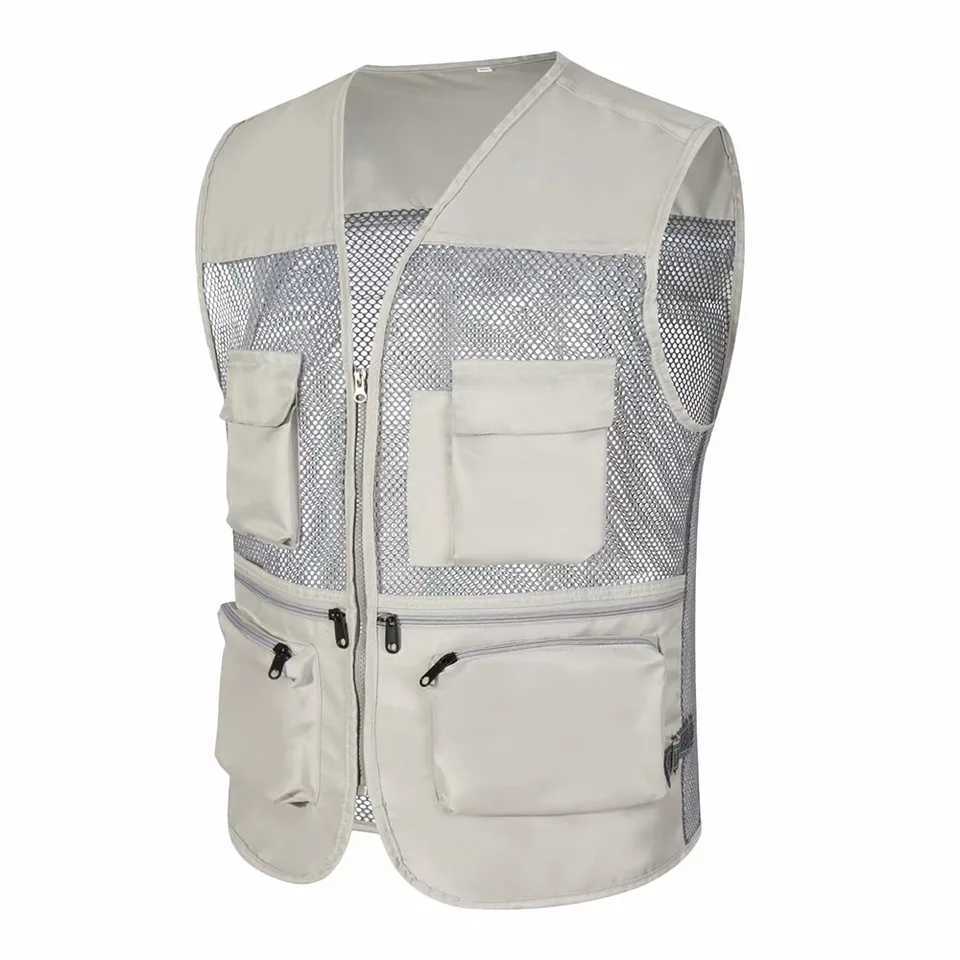 Coat Jacket Men Vest Sleeveless Mens Outdoor Vest Multi Pockets And Photography Waistcoat Blue/Khaki/Gray/Black X250403