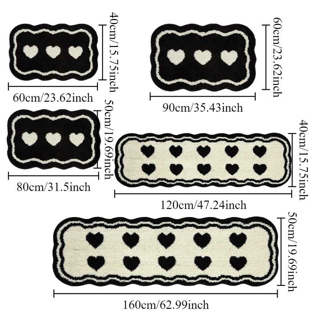 VIKAMA Cream Wind Bedroom Rug Bed Blanket Long Bed Front Floor Cushion Sofa End Table Non-Slip Feet Cushion Home Decor C251103