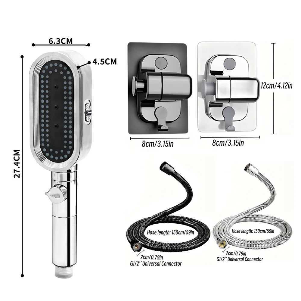 3 Modes Handheld Shower Strong High Pressure Water Saving Filtered Shower Fallresistant ABS Bathro Shower Nozzle Y251103