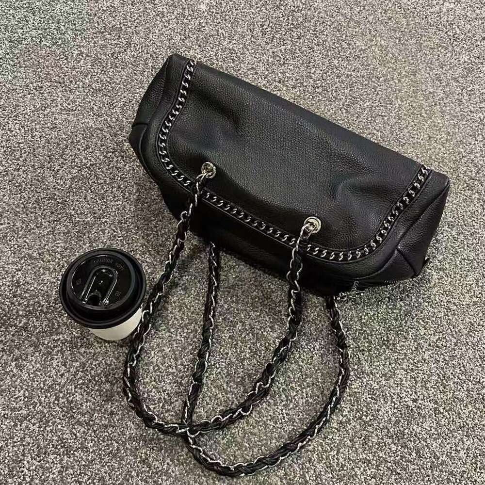 New Vintage Leather Fashion Chain Single Shoulder Underarm Handheld Bowling Bags