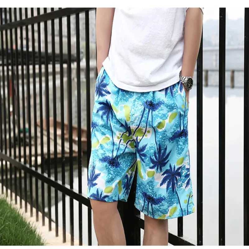 Summer mens hot fashion quick drying beach pants flamingo 3D printed swimming shorts stretch waist rope Hawaiian style holiday W250403