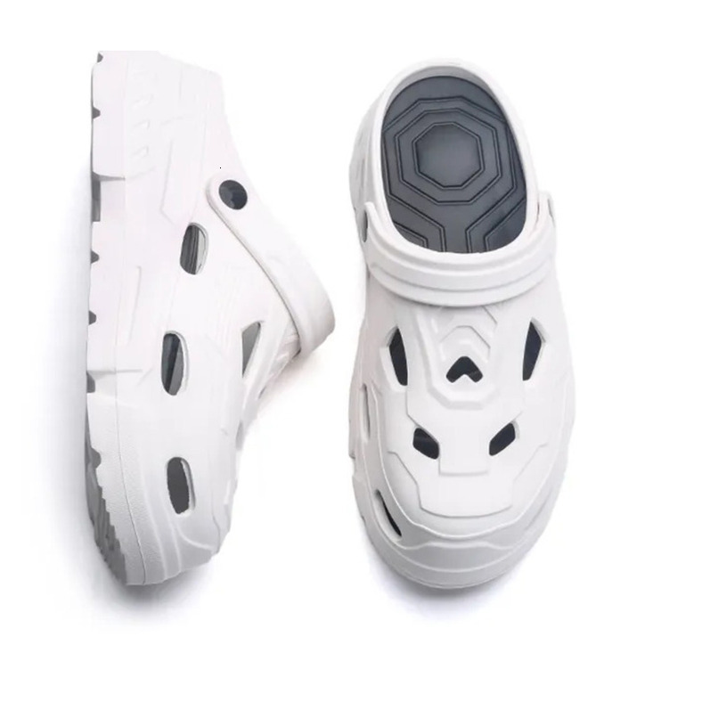 Jifffly men's 2026 new sandals thick-soled high-top stepping feeling non-slip breathable indoor outdoor universal beach casual slippers