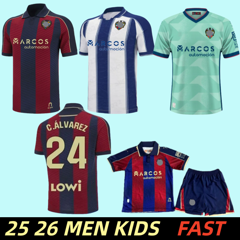 Fans 25 26 Levante Ud Soccer Jersey men kids kit 2025 2026 Boye Weissman Uzuni Trigueros Ruiz Villar L.Williams