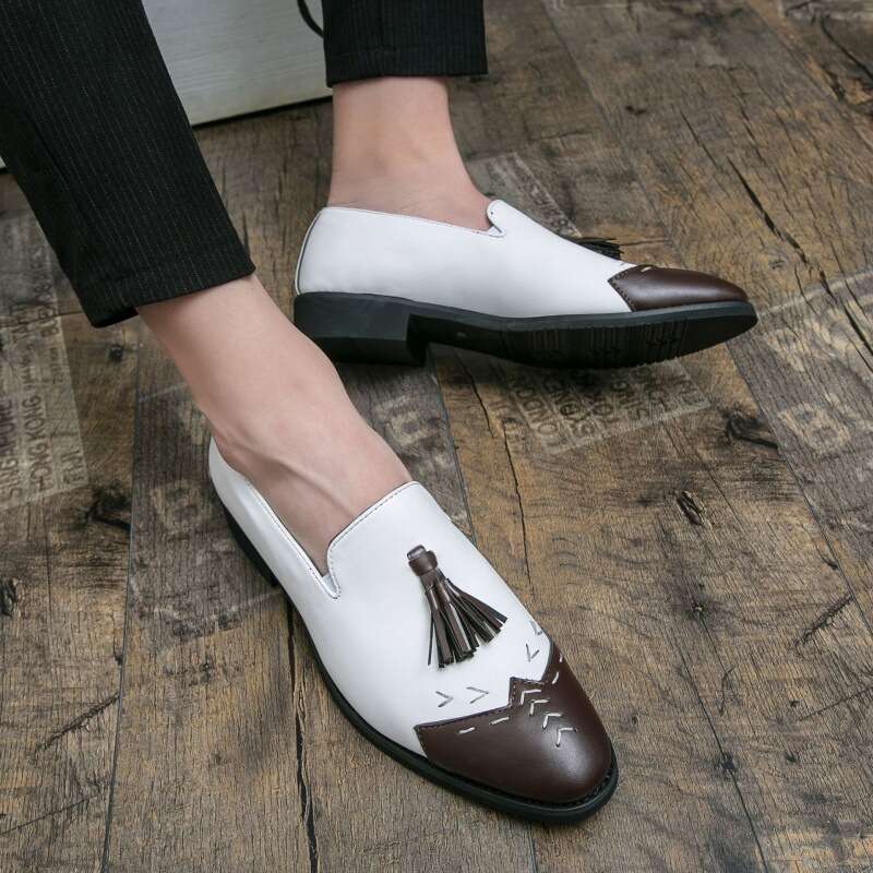 2024 Men's Large Size New Fashion Trend Business Leather Shoes British Style Merchant