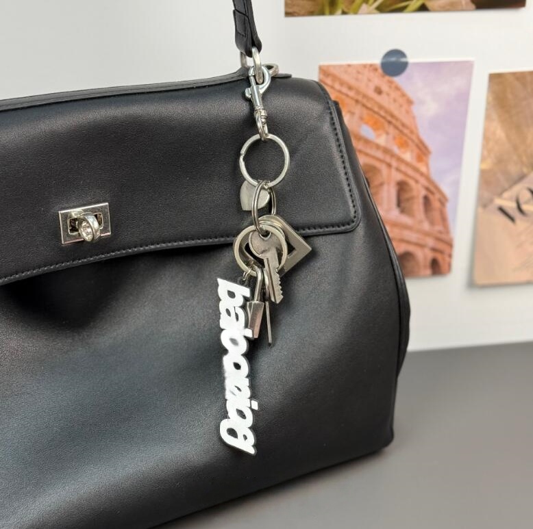 New Rodeo Charm Metal Lock Chain Letter Rodeo Leather Keychain Handbag Backpack Handheld Crossbody Bag Car Key Product Fashion Accessories Rodeo Bag shi102