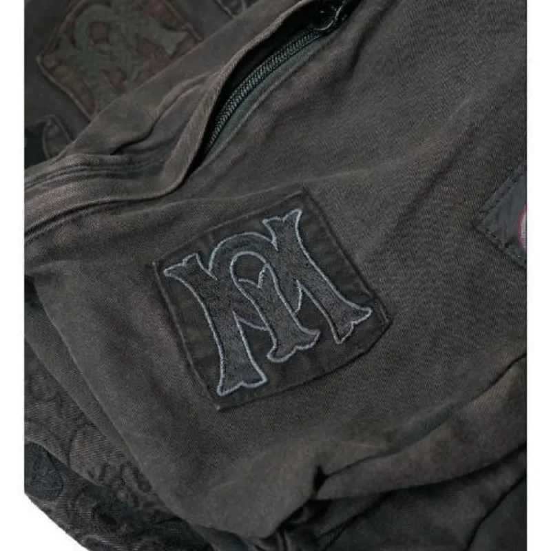 Large Capacity Y2k Fashion Letter Embroidery Backpack Patchwork Vintage Gothic Schoolbags Luxury Design Casual Students BackpackW251103