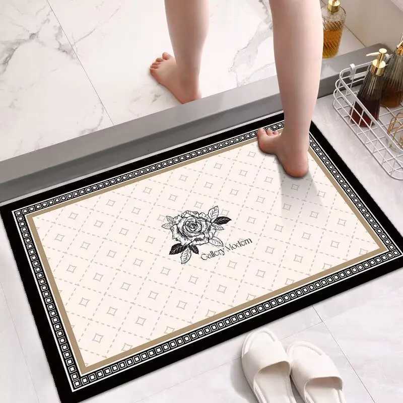 Bathroom absorbent mat diatom mud bathroom door foot pad quick-drying non-slip floor mat bathroom toilet carpet C251103