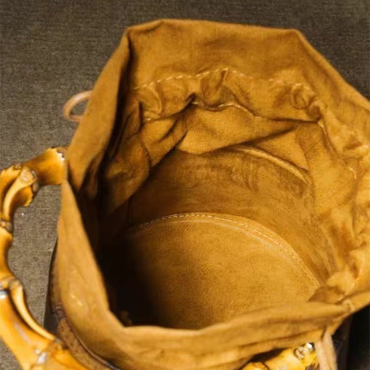 new free shipping designer bags Spring and summer new style bamboo bucket bag retro tassel handbag, single shoulder cross body women's bag