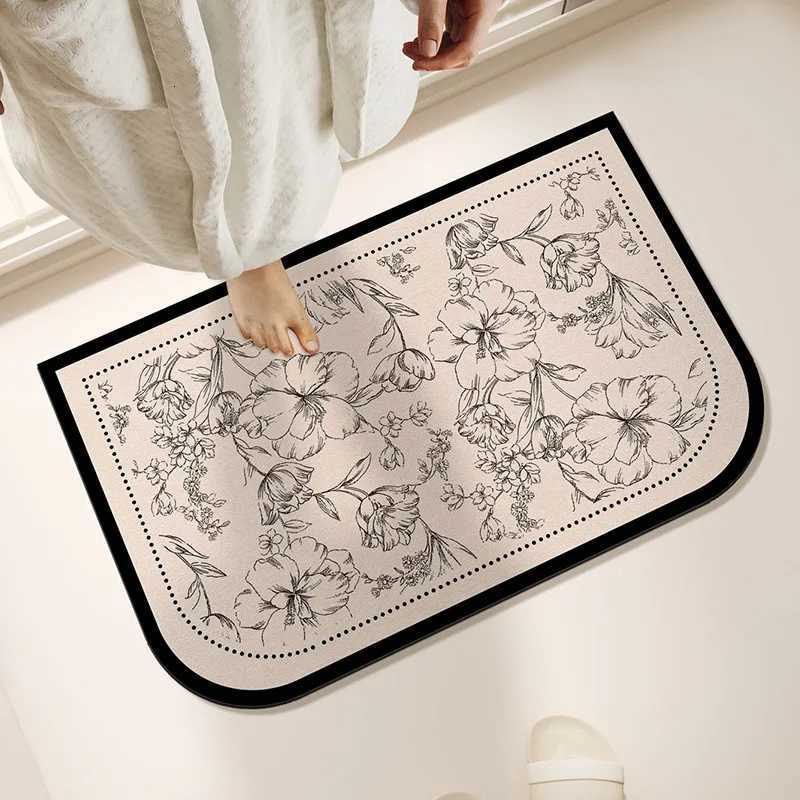 Bathroom Carpet Non-slip Floor Mat Soft Diatom Mud Absorbent Foot Mats Toilet Quick Drying Foot Mats Non-slip Carpet Shower Area C251103