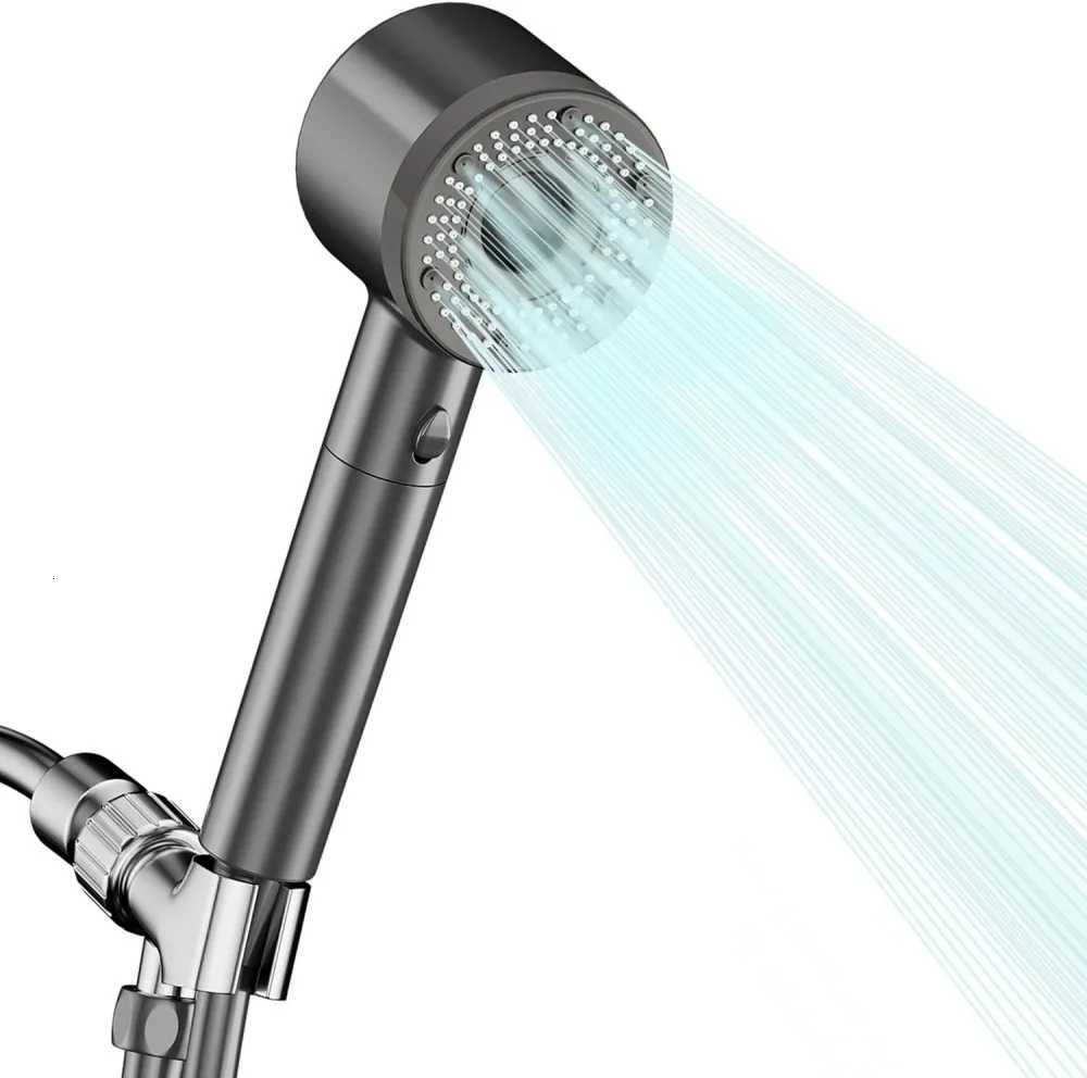 5 Modes Double Filtration Shower Highpressure Large Flow Handheld Shower Wearresistant Portable Bathro Nozzle Y251103