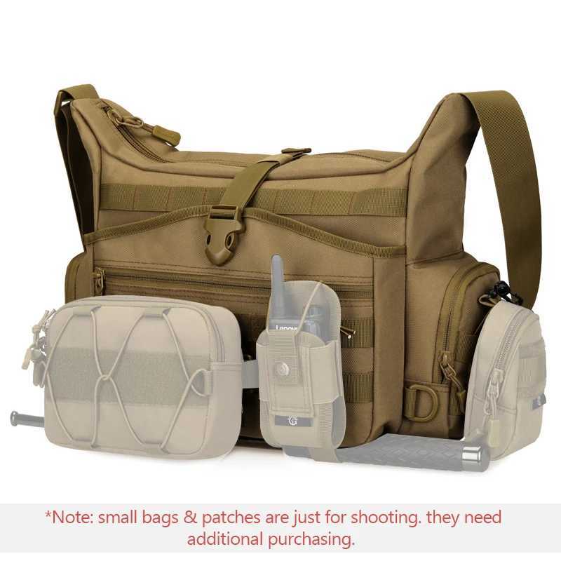 Tactical Sling Bag Military Mens A4 Document Molle Messenger Crosscody Bags Laptop Shoulder 15.6 inch Daily BagC250407