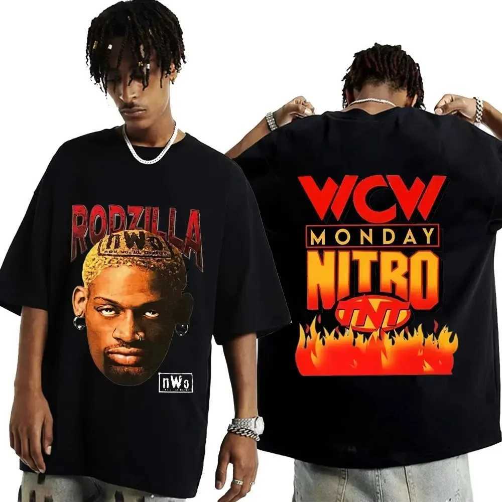 Dennis Rodman double-sided printed T-shirt mens hip-hop mens basketball T-shirt mens casual retro T-shirt W250402