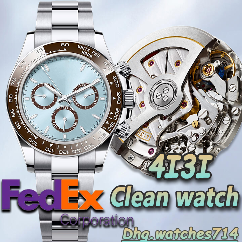 Clean Watch Mens Watch Designer Watches Men Top Clean Factory 40MM Cal.4I3I Movement Automatic Mechanical Watch Ceramic Ring 904L Sapphire Waterproof With Fedex