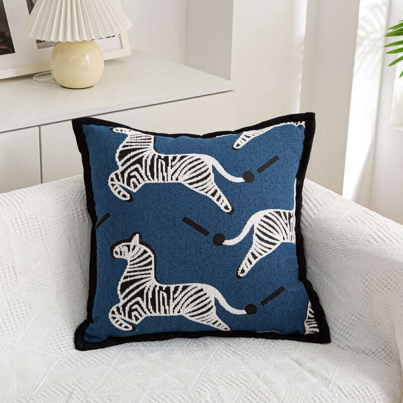 Modern Minimalist Cartoon Pony Pillowcase Embroidery Model Living Room Lumbar Support Sofa Bay Window Cushion New Pillow