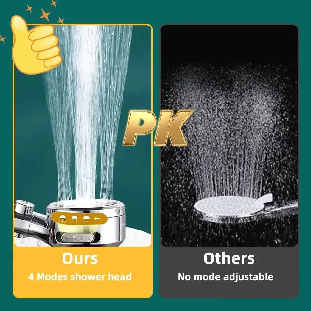 High Pressure Handheld Bathro Shower Water Saving Shower Pressuri Adjustable Spray LED Digital Temperature Display Y251103qw