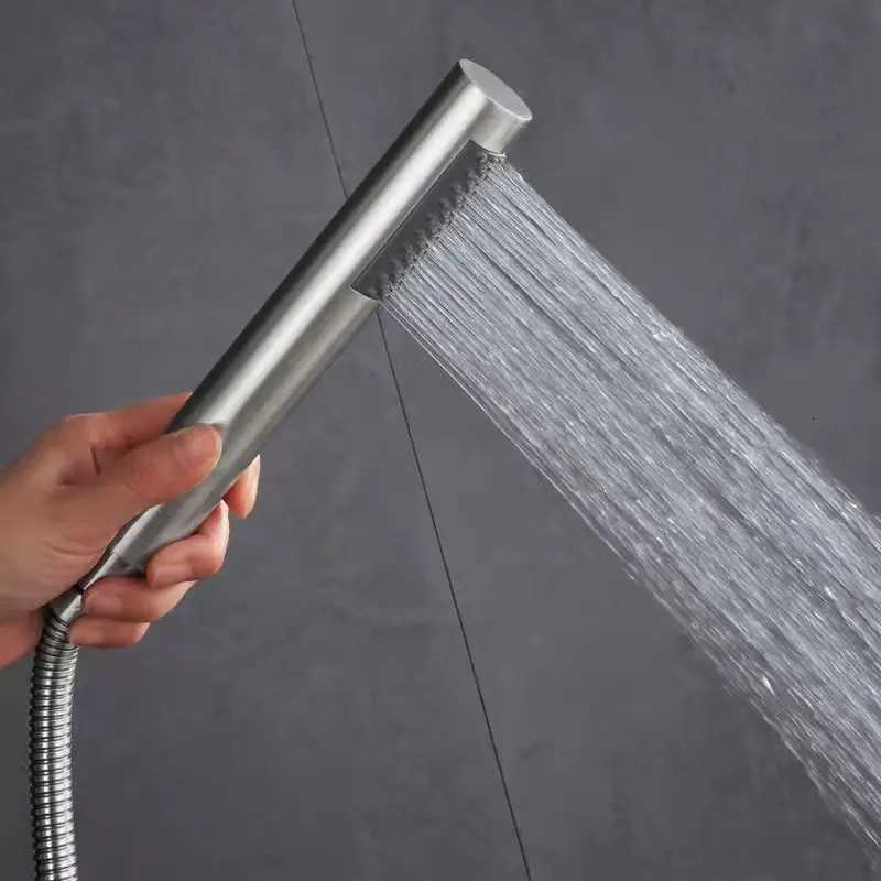 Handheld Cylindrical Stainless Steel Booster Shower Hotel He Bathro Universal Shower Set Y251103