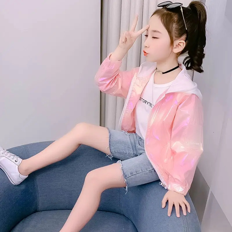 Girls summer sun protection jacket princess childrens casual clothing for ages 312 250325z