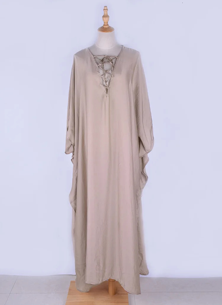 Womens Kaftan Light Long Sleeve Kaftan Beach Dress 250324Z