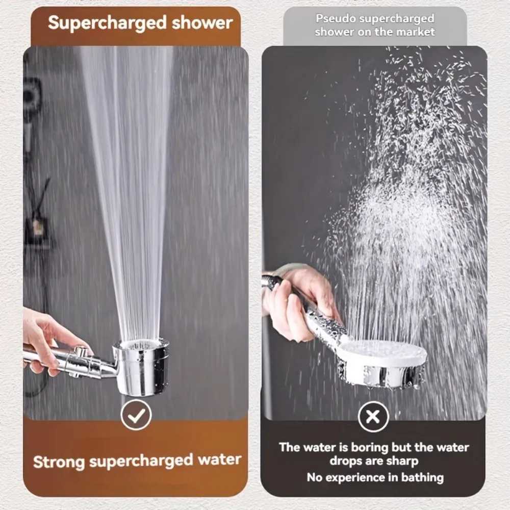 6 Modes High Pressure Shower ABS Water Saving Filter Shower Fall Resistance Bath Shower Nozzle Set with Stop Button Y251103
