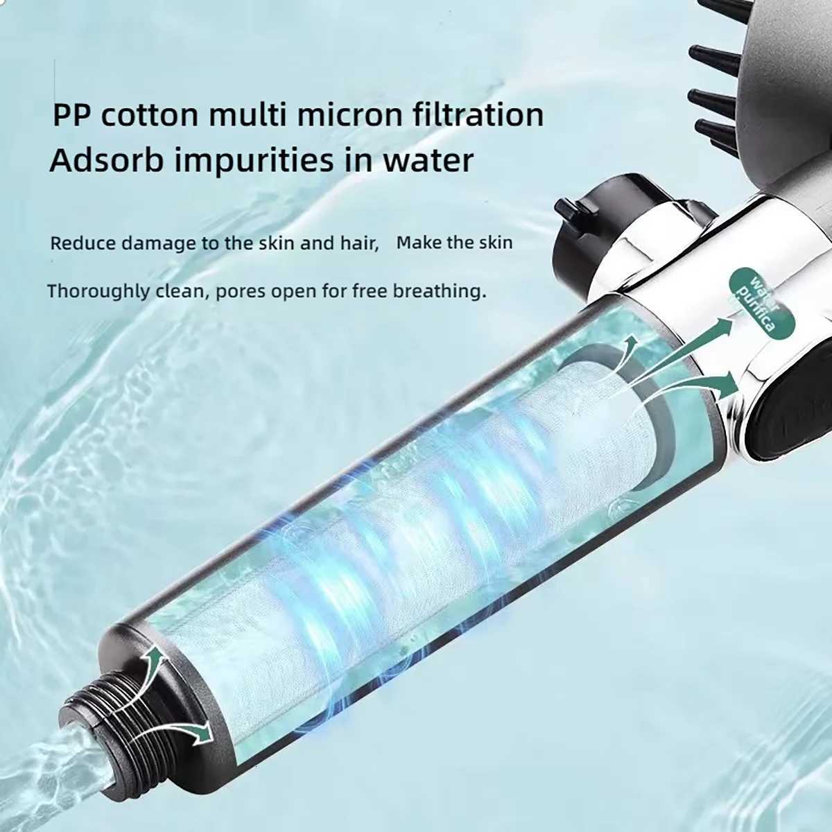 3speed hand shower with filter Highpressure hand shower 3 water modes ABS durable material Suitable for bathros Y251103