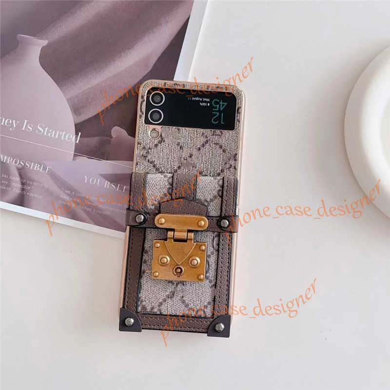 Card Holder Designer Phone Cases for samsung galaxy Z Fold 7 6 Fold5 4 Z Flip 7 6 5 4 S25Ultra S24U S23U Luxury Wallet Handbag Leather for iphone 17promax 16 15 14 13 12 11