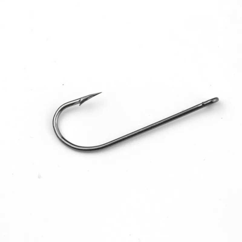 50pcs Long Shank Fishing Hooks Saltwater Fresh Water Circled Fishhooks High Carbon Steel Having Barbs Offshore Angling Lure Z250402