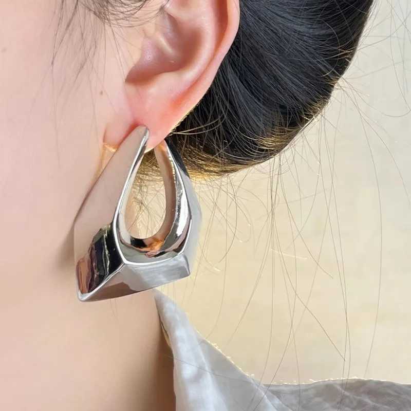 Exaggerated Metal Irregular Geometric Large Earrings for Women Europe and America Personality Party Vintage Jewelry Gifts Y250401