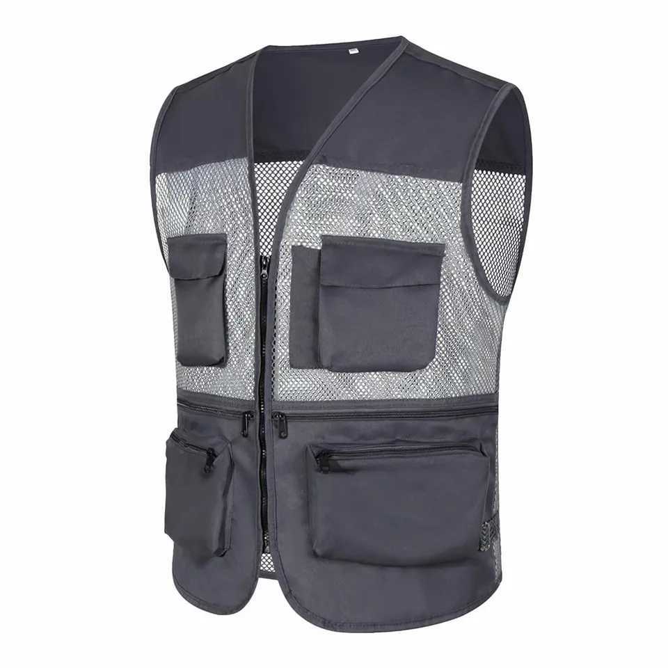 Coat Jacket Men Vest Sleeveless Mens Outdoor Vest Multi Pockets And Photography Waistcoat Blue/Khaki/Gray/Black X250403
