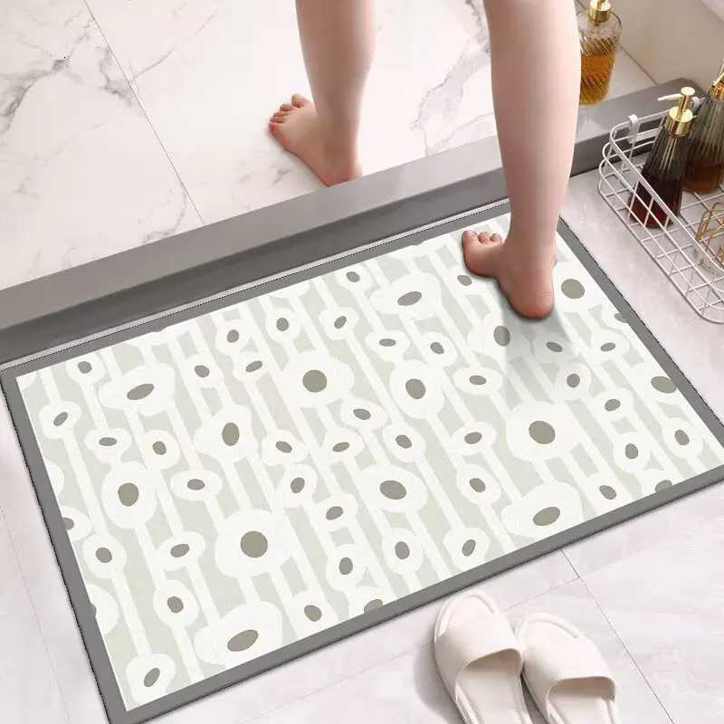 Bathroom absorbent mat diatom mud bathroom door foot pad quick-drying non-slip floor mat bathroom toilet carpet C251103