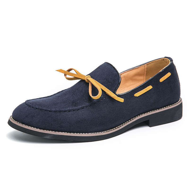 2024 new plus size Le Fu fashionable men's casual shoes, trendy foot covers, suede leather