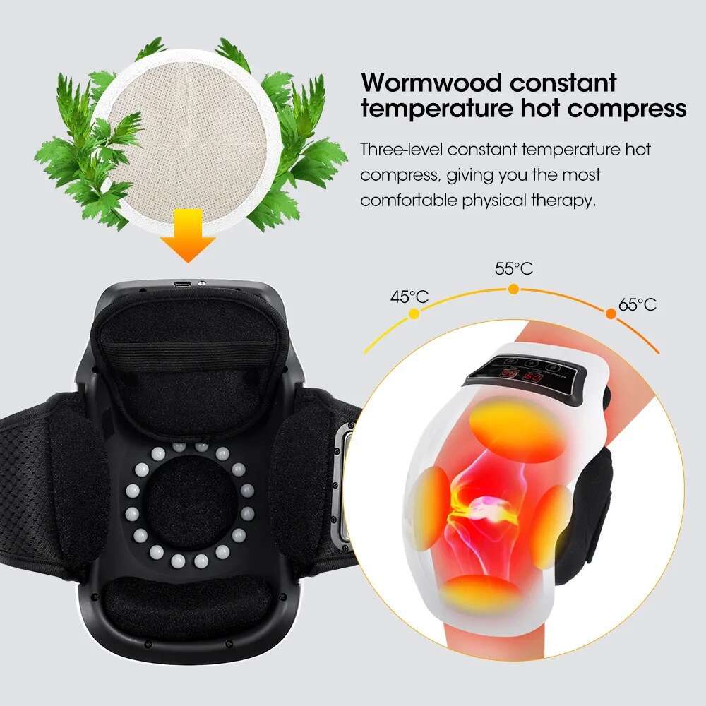 Electric Air Pressure Airbag Heating Vibration Leg Massage Hot Compress Pad Massager Knee Brace