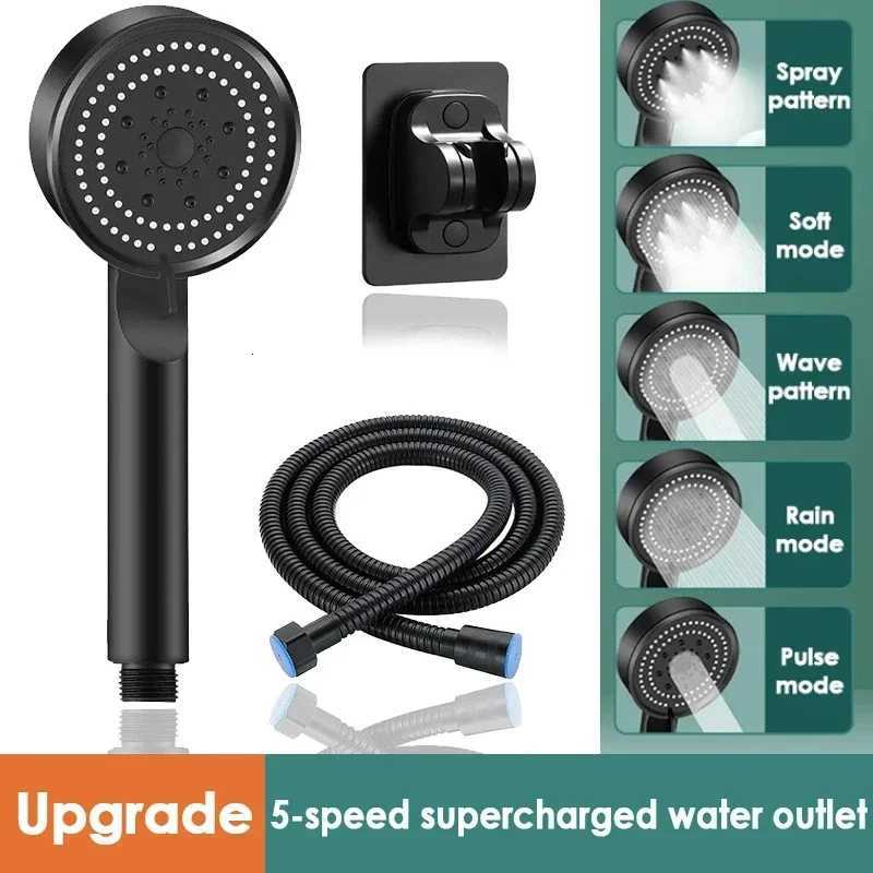 Booster Shower 5 Modes Household Adjustable High Pressure Water Massage Shower Handheld Spray Shower Bathro Supplies Y251103