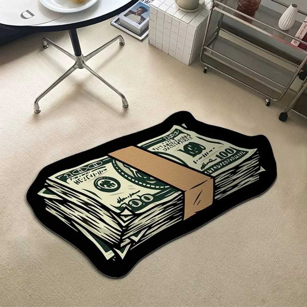 VIKAMA Personsed Dollar Pattern Rug Living Room Bedroom Hallway Non Slip Easy Clean Instagram Worthy Home Decor Rug C251103