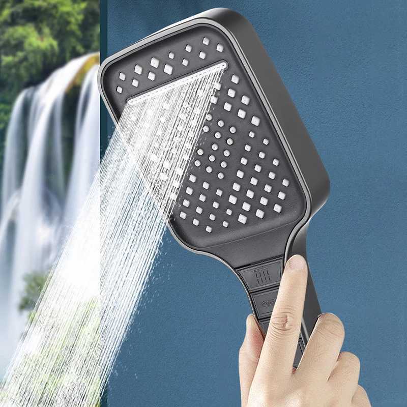 7 Modes Large Shower Adjustable One Key Stop Bathro Highpressure Watersaving Shower Mixer Nozzles Bathro Accessories Y251103