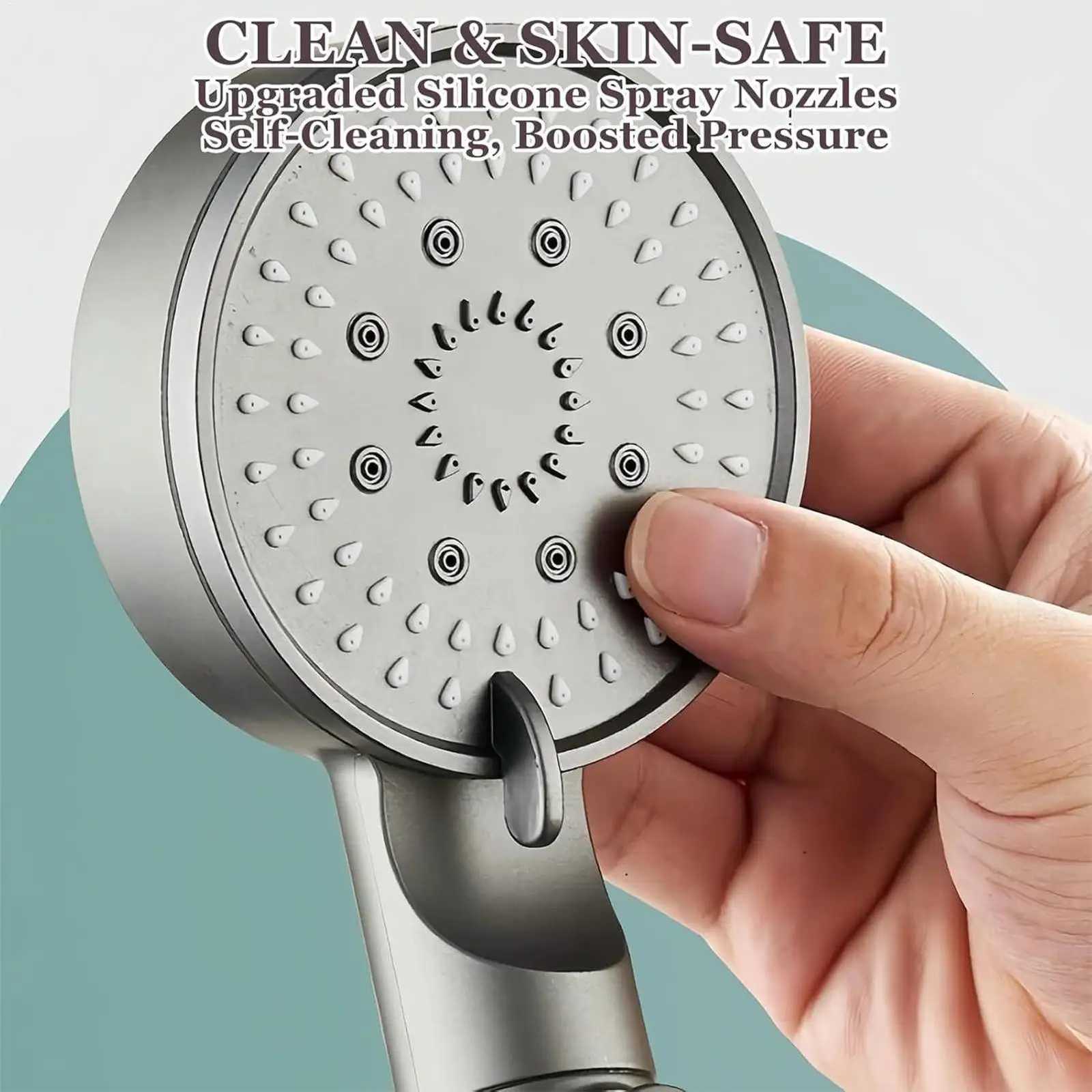 Handheld Shower 5 Modes Filtered Shower High Pressure Silicone Nozzles Faucet Sprayer for He Apartment RV Bathro Y251103
