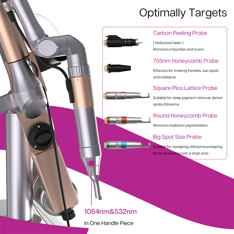 Picosecond Laser Tattoo Removal Machine Melasma removal 1064nm 532nm 755nm Skin Rejuvenation Nd Yag Beauty Salon Equipment